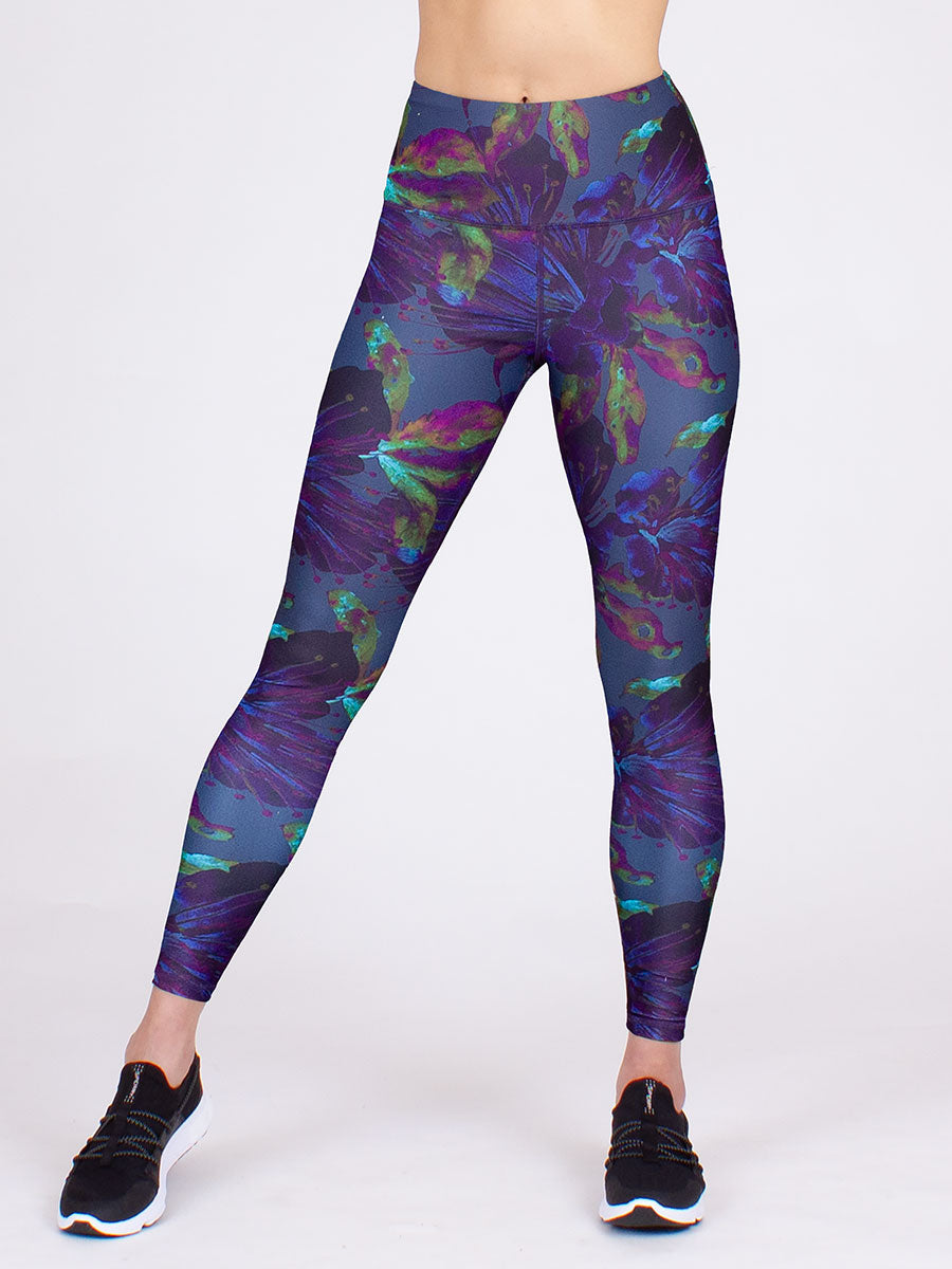 Vida Midi in Midnight Orchid  The Awesome Statement Yoga Legging – Anjali